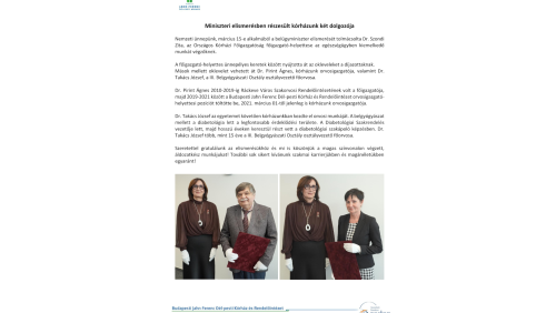 Miniszteri elismerés